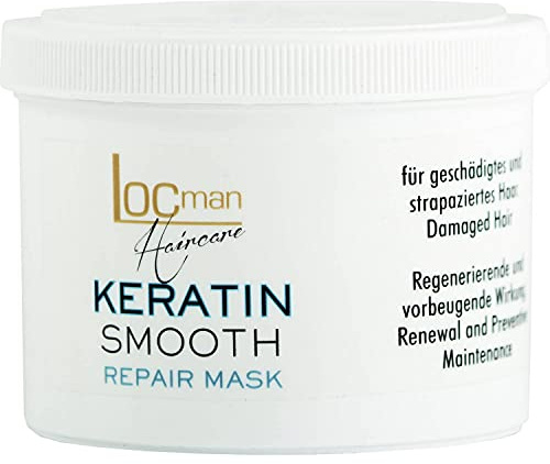 Locman - Keratin Smooth Repair Mask - 500ml - Keratin Haarkur mit Biotin. Für trockenes, geschädigtes oder chemisch behandeltes Haar