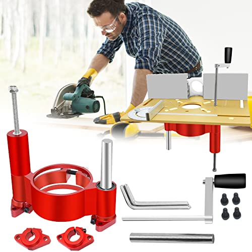 Router Lift, Router Table for Router Precise Router Lift System for 63.8-65mm Diameter Motor Router Table Insert Plate Lift Base Support Maximum Lift 47mm for DIY Woodworking Engraving