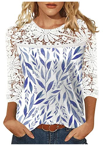 LSAltd TShirt Damen American Damen Longpullover Weiss Damen Mantel Ausgefallen Damen TShirt Ärmellose, Pullover Asymmetrische Kleider Tee Turtleneck Damen Tshirt Mit Sprüchen Damen, 6-light Blue, XXL