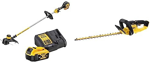 DeWalt Rasentri mmer & bürstenlose Akku-Heckenschere/Strauchschere (18V, 55 cm Schwertlänge, 25 mm Schnittstärke, Lieferung ohne Akku und Ladegerät), ‎DCMHT563N-XJ