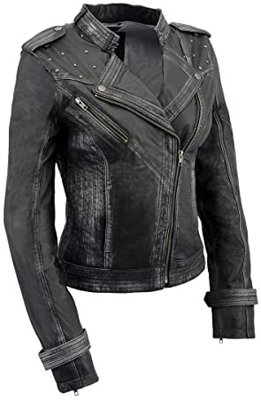 Milwaukee Leather Women's Premium Leather Biker Style Casual Fashion Coats-Jackets SFL - X-Large