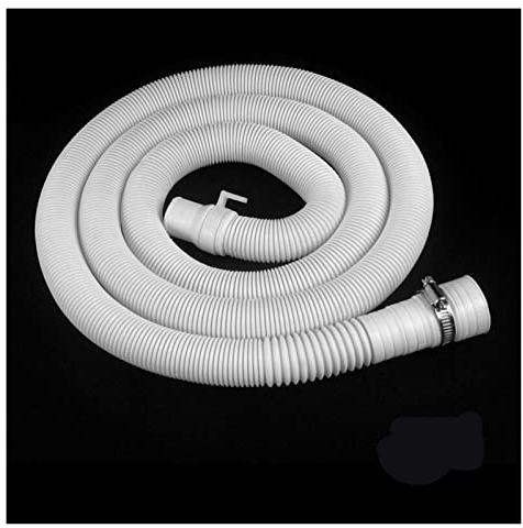 Tvättmaskinslangar, dräneringsslangar Universal tvättslang for 1m1,5m längd Köksutlopp Avloppsslang Vattenkoppling Rör Badrumstillbehör Förlängning (Color : White, Size : 150cm)