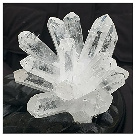 Grappe de cristal de quartz fantôme blanc naturel, pierre d'échantillon de minerai naturel, cristal for collection de décoration et cadeau. Collections de la maison ( Color : Pure White , Size : 900-1