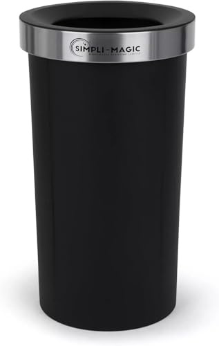 50 Liter / 13.2 Gallon Soft-Close, Smudge Resistant Trash Can with Foot Pedal and Built in Filter- Stainless Steel, Sleek Finish