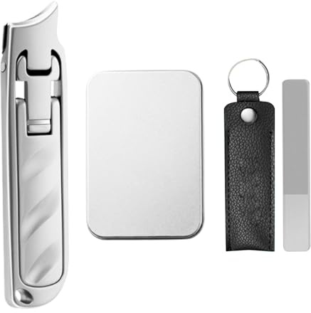 Travel Nail Clipper Set, Portable Nail Clipper Set APERTURA OBLICA | Tijeras de cabeza de punta de punta de acero inoxidable para profesional
