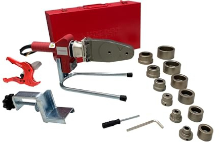 ROTHENBERGER Industrial Muffenschweißgerät (20 mm, 25 mm, 32 mm, 40 mm, 50 mm, 63 mm) im Koffer | Digitalanzeige +++ Kunststoff-Rohrschere Ø 42 mm | Schweißgerät für Rohre, Muffen und Formstücke