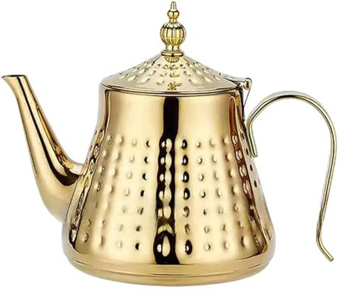 Colcolo Stainless Steel Tea Kettle Tea Maker Tea Lovers Gift for Induction Gooseneck Teapot Hot Water Dispenser for Indoor Outdoor, 1.3L