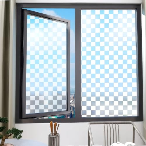 DHFUCNKO Privacy Window Film Privacy, Film for Glass Windows, Frosted Window Film for Glass, UV Protection, Sun Blocking, Anti-Glare,Home & Office (Frosted, 40 x 200cm)