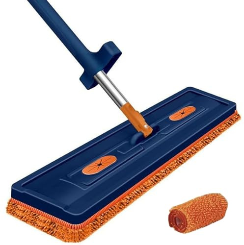 Inovia Cleanova – Balai Serpillière Rotatif avec Technologie Essorage Intégré Mop Plat 2025 avec Fonction, Rotative À 360° - pour Poussière Sol Domestique, Sec Humide (Panneau 1 + 2 Tapis in)
