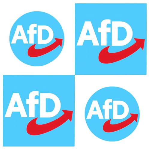 CWED 240pezzi Adesivi Personalizzati - Lettere Adesive - Adesivi Per Auto - Logo AFD Da Per Auto, Finestre, Moto, Laptop Adesivi Politici Afd