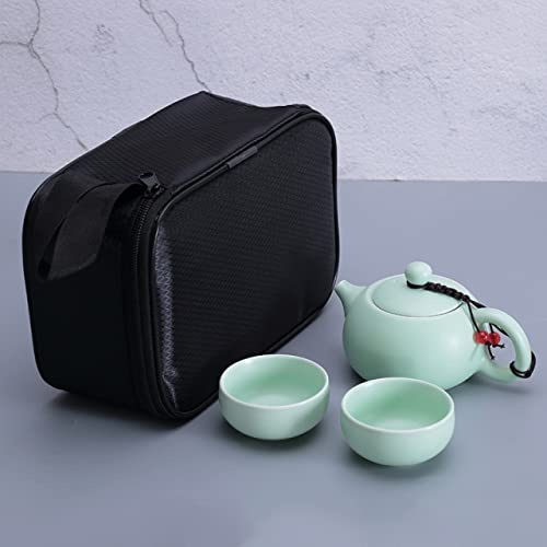 WYQXTY Juego de té Kung Fu de cerámica para Viajar, Juego de té de cerámica con 1 Tetera y 4 Tazas for Viajes, Oficina, Negocios, Regalo, Paquete de 3 a 10 Piezas(3-Piece Set)