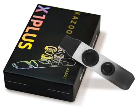 1 Satz Verstellbares Kazoo aus Kunststoff für Gitarre und Ukulele | Schwarz, Leichtes Design, mit Flötenmembranen und Schnur, für Kinder, Requisit und Musikalische Früherziehung