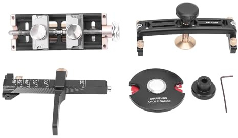 Honing Guide Tool Professional Precision Angle Adjustment Sharpening Jig System for Woodworking Chisels and Planes Aluminum Alloy Construction with Multi Angle Slots