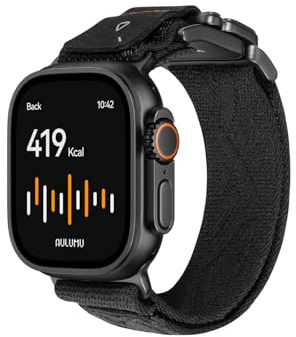 Aulumu C03 Magnetic Armband für Apple Watch Ultra 3/2/1 Nylon Sport Armbänder 49mm 46mm 45mm 44mm mit Titan-Schnalle Uhrenarmband für iWatch Ultra 3 2 1 SE Series 11 10 9 8 7 6 5 4 3 Herren