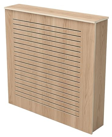 KAFHGEIN Heizkörperverkleidung Holz Modern, Heizkörperabdeckung mit Regal, Heizung Abdeckung für Wohnzimmer, Heizkörperverkleidung(80x90x25cm)