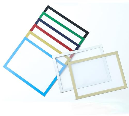 8 Stück A5 Magnetrahmen Bilderrahmen , Selbstklebender Magnetischer Diamond Painting Rahmen , Wasserdichte , Transparente Magnetische für Zertifikate , Poster , Dokumente (A5-Mehrfarbiges-8erSet)