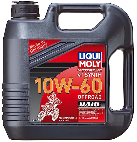 LIQUI MOLY Motorbike 4T Synth 10W-60 Offroad Race | 4 L | Motorrad 4-Takt-Öl | Art.-Nr.: 3054, Schwarz