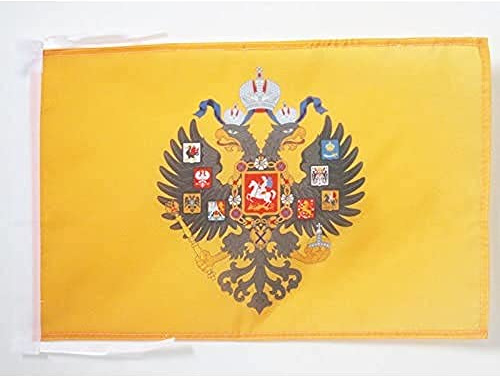 AZ FLAG Bandera de Rusia WWI DE Guerra 45x30cm - BANDERINA Rusa Imperial 30 x 45 cm cordeles