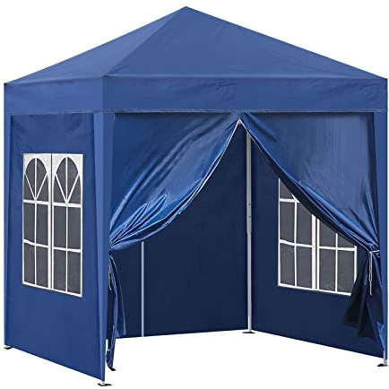 TUKAILAi Pavillon 2x2 Wasserdicht Stabil, Winterfest Faltpavillon 2x2 mit 4 Seitenwnden, Gartenpavillon Höhenverstellbar, Pop Up Pavillon für Outdoor Hochzeit Garten Camping Party