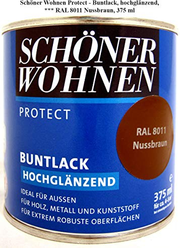 Protect Buntlack 375 ml, RAL 8011 Nussbraun hochglänzend, Alkydharzlack SW