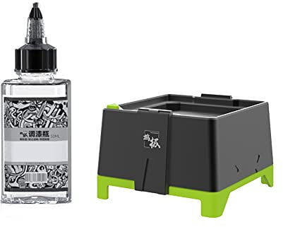 Jieotwice Agitatore elettrico per Vernice Modello Fai-da-te, Mini Miscelatore per diluizione della Vernice a Turbina Magnetica con Bottiglie da 50ML(Set 2)