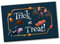 Trick or Treat Halloween Souvenir Magnet mit Spinne und Fledermaus als Dekoration für den Kühlschrank zur Herbstzeit Halloweenparty
