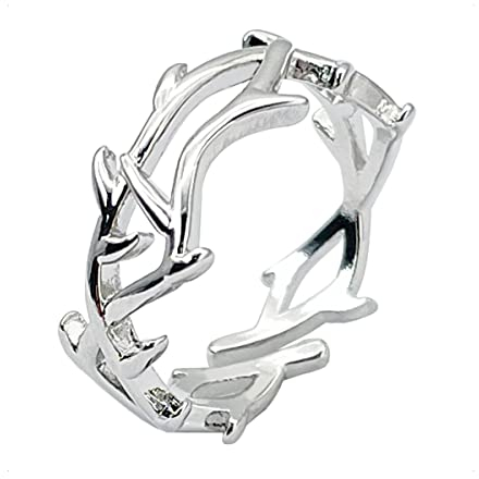 KONFEN Ring Verstellbar Silber Herren Damen, Fidget Rings Offen Dornen Zweig Ringe Men Women Zeigefinger Verstellbare, Fußringe Zweifingerring Vintage Retro Daumenring Ring Männer Modeschmuck