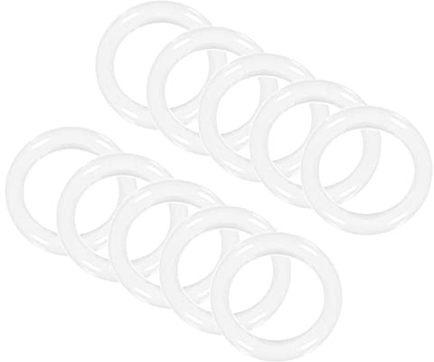 QUARKZMAN 15mmID Silikon O-Ringe Unterlegscheibe Dichtung 10stk Transparent | Unterlegscheibe Runde Flach Dichtungsring für Glas Türgriff