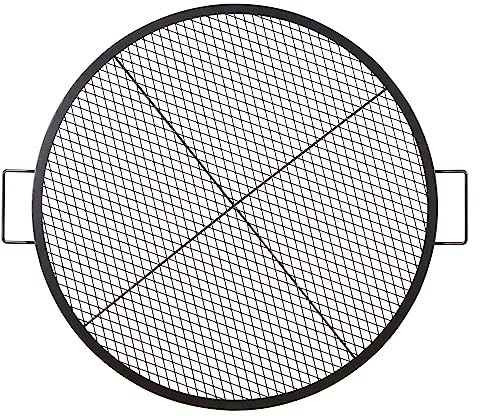 VEVOR Griglia per Barbecue in Acciaio Rotonda, Diametro 91 cm, Portata Max. 20 kg, Materiale Utensili per BBQ, Staffa a Forma di X per Barbecue Braciere, Picnic, Campeggio, Viaggio, Giardino, Cortile