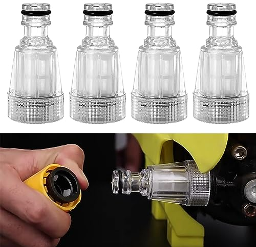 4 Pezzi Filtro per l'acqua per Idropulitrice.Raccordo Connettori per Idropulitrice con Innesto Rapido 3/4.Filtro Acqua per Migliorare La Pressione Nell'Idropulitrice.Pompa da Giardino per Irrigazione