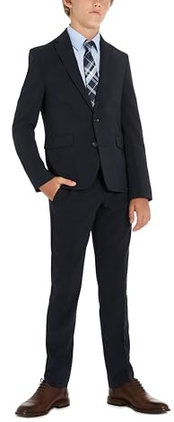 Kenneth Cole Reaction Boys Slim Fit 2-Piece Formal Suit, Navy, 20R
