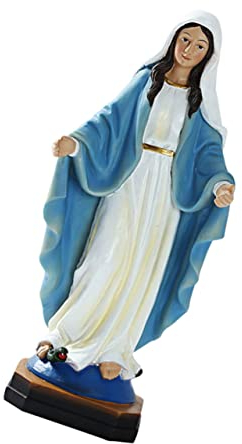 Garneck Jungfrau Maria Statue Harz Maria Dekor Desktop Harz Handwerk Religiöse Decor Kirche Zubehör Ornament