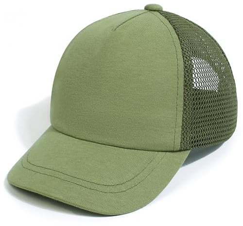 JANGANNSA Baseballkeps för barn dinosauriehorn sommar UV barns hatt för pojkar flickor 0–8 år, 1e armégrön, 2-4 Jahre