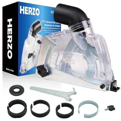 HERZO Absaughaube Winkelschleifer 115mm / 125mm,Winkelschleifer absaugung mit Führungsschlit