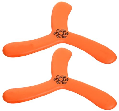 SUPVOX 2Pcs Returning Sports Boomerang Flying Discs Outdoor Toys for Kids Family Fun Beach Camping Game