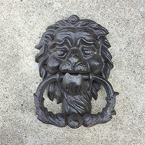 ZoRHac Vintage Türklopfer,Türklopfer,Vintage Gusseisen Löwe Türklopfer Tier Wanddekoration Antiker Türklopfer for Zuhause Schwarzer Türgriff Möbelbeschläge Türklopfer