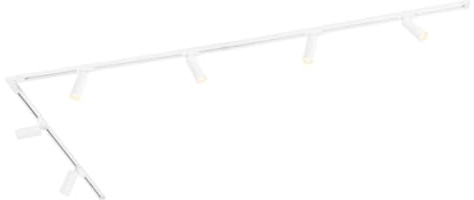 Ledvion Schienensystem lampen 3m 1-Phasen Weiss 6-flammig ohne GU10 Lampe | Fuer Wohnraum Kueche und Essbereich mit flexibler Lichtausrichtung