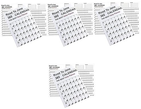 SEWACC 8 Stk Zeitpläne Ganzjähriger Zeitplankalender Wand-jahresplaner-kalender Jährlicher Wandkalender Jahreswandplaner Mehrzweck-wandkalender Täglich Whiteboard-jahresplakat Papier Weiß