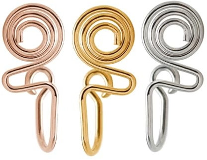 Tolldek 3 Stücke Magnet Piercing Nase, Legierung 18G S Kreis Piercing Nasenring Dünn Bunt, Piercing Ring, Lippen Ohr Nasen Piercing Körperschmuck für Damen