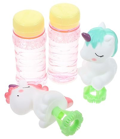 JOINPAYA 2stücke Seifenblasenspielzeug Für Junge Mädchen Bunte Einhorn-blasstäbe Leicht Und Langlebig Für Geburtstage Partys Und Outdoor-Spiele Sichere Und Einfache Bedienung Für