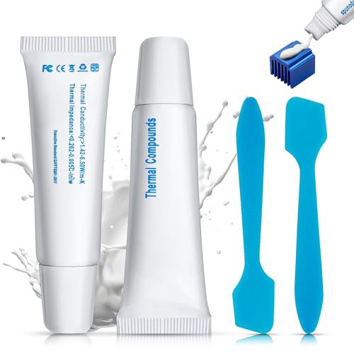 Thermal Paste, Pâte thermique processeur, Pasta Termica Para Impresora 3d, Alta Conductividad Térmica, Adecuado para Impresoras 3D, CPU, Componentes Electrónicos, etc, 25 G*2 pieza