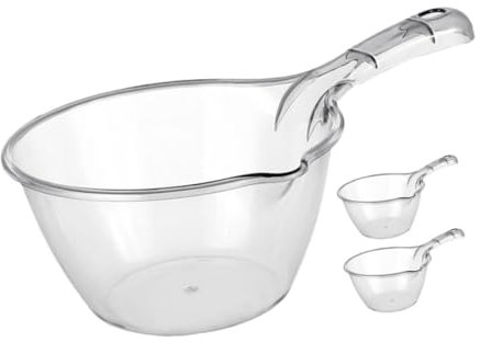 3 Pezzi Piccolo Mestolo Cucchiaio Mestolo in Plastica Tazza D'acqua Per Il Bagno Per Acqua Da Bagno Paletta Contenitore Dell'acqua Acqua