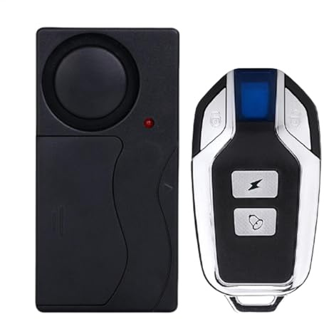 Alarma de coche – Alarma de motocicleta | Seguridad de coche fuerte de 110 dB con control remoto inalámbrico | Motocicleta antirrobo | Volumen ajustable | Productos antirrobo para motocicleta