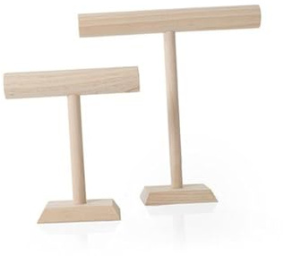 BESPORTBLE Joyería de Madera de T Exhibición Collares Estante de Almacenamiento y Organizador Multifuncional Profesional