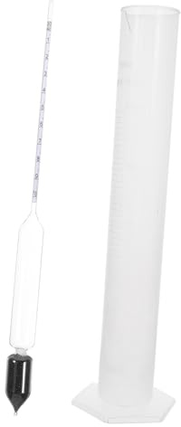 ARTSEWPLY Kit de Hidrómetro para Jarabe de Arce con Vaso de Prueba de Medidor de Densidad de Azúcar de Vidrio para Medición Precisa de Contenido Azucarado Jarabes