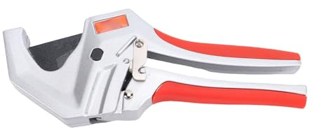 Garosa Tagliatubi a Cricchetto in PVC, Strumento Idraulico Professionale in Acciaio SK5 per Tubi PPR PVC CPVC Fino a 1,65 Pollici, con di Rilascio Rapido e Comoda Impugnatura