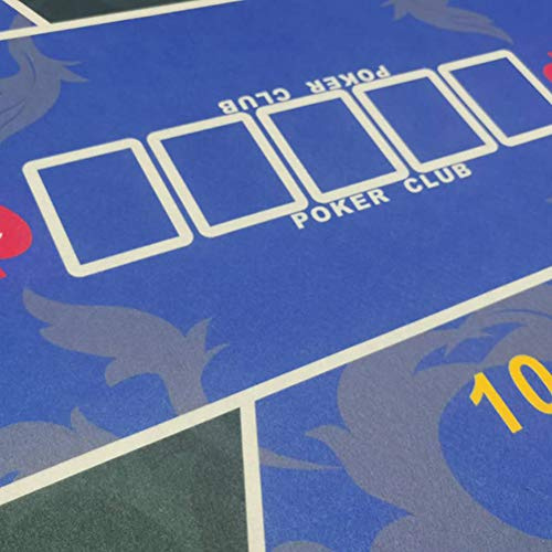 GOWENIC Gummi Pokermatta Bärbar Brusreducerande Pokerbordslayout för Kortspel, Fin Sammetsyta, för Pokerentusiaster och Spelkvällar, 1,2x0,6m (GOWENICh2xgkicebo-10129604)