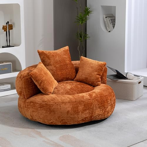 Sofá holgazán VIEKOS duradero y cómodo con respaldo alto, asiento de saco para interior y exterior, silla de sofá con TRES cojines para adultos y niños, sofá individual para juegos en el dormitorio