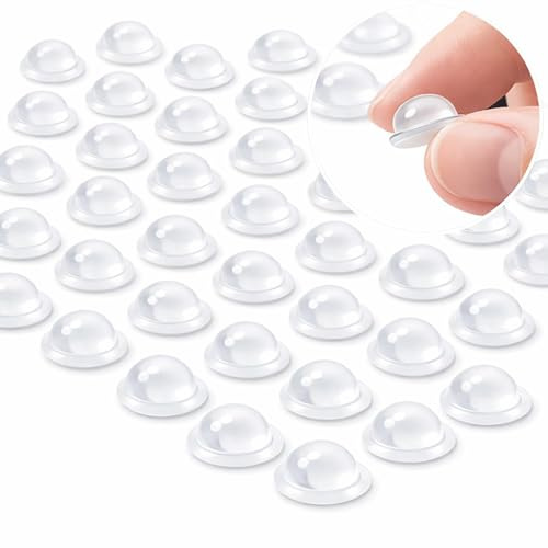 100PCS Mini Soft Silicone Door Dampers, 8 * 4mm Clear Self-Adhesive Cabinet Door Bumper,Protective Pads for Furniture and Cupboard Doors, Vibration and Noise Reduction