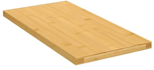 Fisinber Wandregal 40x20x1,5 cm aus lackiertem Bambus, rustikales Schweberegal für Bücher & Dekoration, leicht zu reinigendes Küchenregal für Wohnzimmer Flur Bad